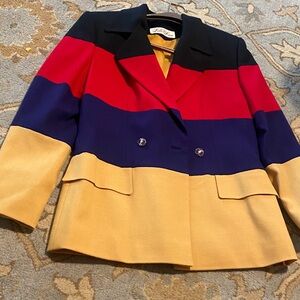 Vintage Lilli Anne Colorblock Women's Blazer 10 P ? Medium? $100